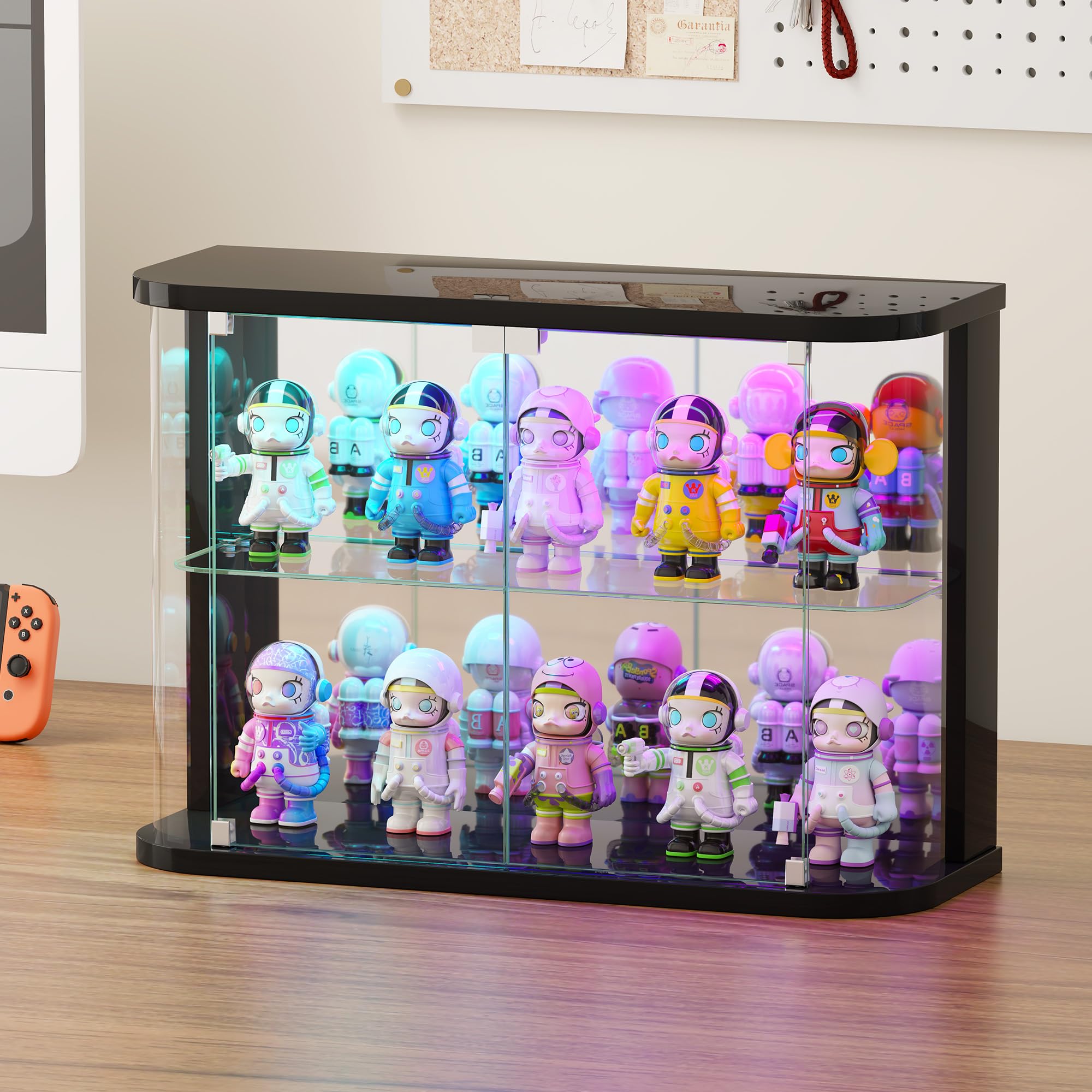 Amazon.co.jp: Lvifur フィギュアケース - コレクタブル収納用 2段棚